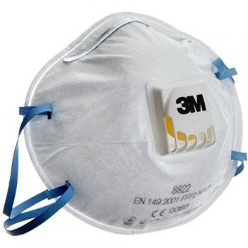 M Dust Mask Ffp2 Valved Respirator 8822 (Pack Of 10) | 3M30313