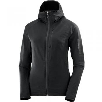 Salomon Women's Fleece Full Zip Hoodie Black M/L