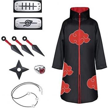 Disfraz de Carnaval Ninja ACWOO, 9PCS Set Unisex