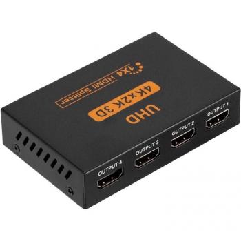 Hub HDMI 4P 1X4 Ultra HD con repetidor y ampliación de señal