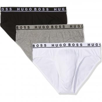 BOSS Pack de 3 Slip CO/EL 10146061 01 blanco, gris, negro para Hombre