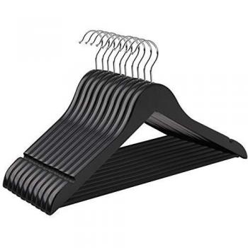 Set di Grucce in Legno Nero, 20 Pezzi