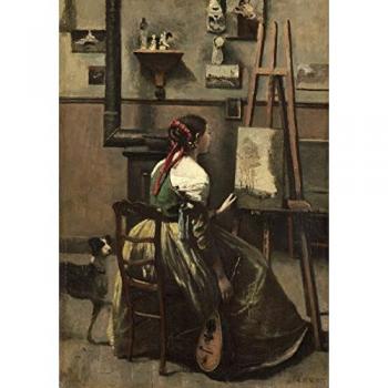 Kunstpuzzle 100 Stk.: Corot – Das Künstleratelier 1868