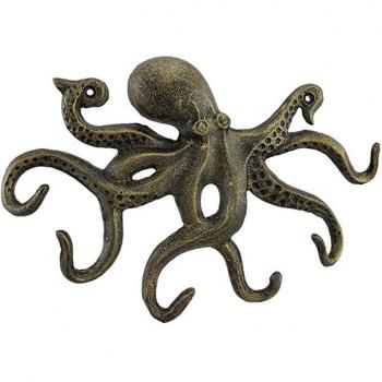 Classic Cast Iron Swimming Octopus Key Holder
