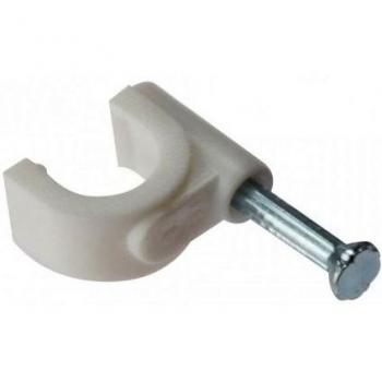 Forgefix Cable Clip Round White 9-11mm Box 100