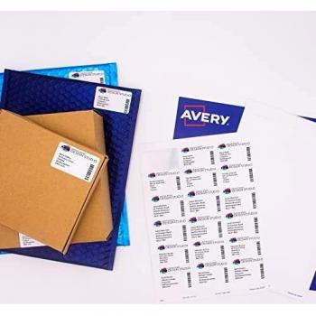 Avery White Self Adhesive Address Labels, QuickDRY, 21 Labels per A4 Sheet, 210 Labels