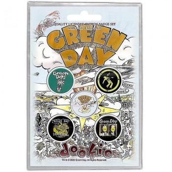 Green Day Dookie Abzeichen-Kollektion (5er Set) Einheitsgröße schwarz