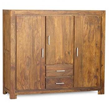 Sheesham Sideboard 140x120 cm Naturholz mit Life Honey Finish