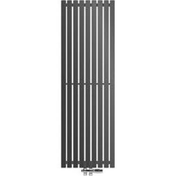 Anthrazitfarbener Badheizkörper Stella 480x1400 mm mit Bodenanschluss