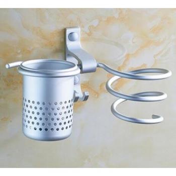 Golden Hair Blow Dryer Rack with Cup