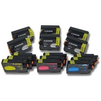 Pack de cartouches vhbw 15x pour HP Officejet 6100 et 6700