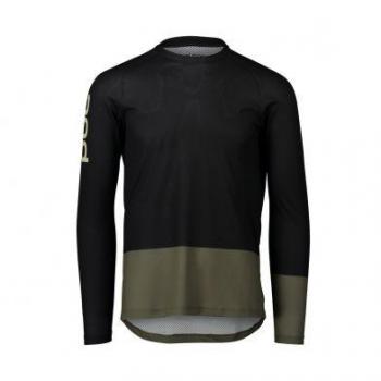 T-shirt technique Mtb Pure LS – Noir Uranium / Vert Épithète