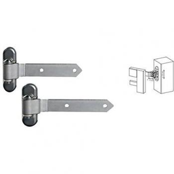 Charnières en bois pour porte industrielle réglage 3-D 250mm LOCINOX