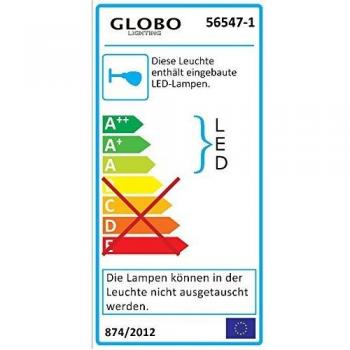 Globo 5W LED Wandlampe – Wohnzimmer, Acryl, satiniert, Nickel (56547‑1)