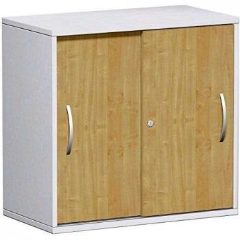 Geramöbel Schiebetürenschrank Flex, 80 x 42.5 x 79.8 cm, ahorn/weiß, 1 Fachboden