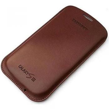 Borsa di pelle marrone per Samsung Galaxy S III