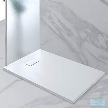 Piatto doccia bianco effetto pietra 70x120 cm antiscivolo