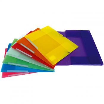 Grafoplás carpeta colorgraf 3 solapas pp translúcido gomas folio violeta