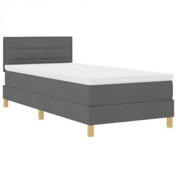 VidaXL Bettbox mit Matratze – 90x200 cm in Dunkelgrau, einteilige Schlaflösung