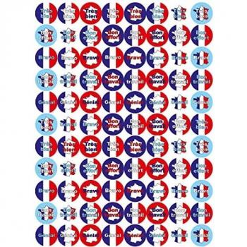 440‑Piece French Language Success Stickers (15 mm)
