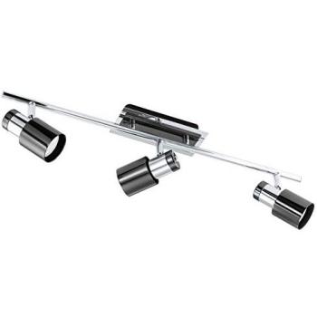 Nickel‑Black Flush Ceiling 3‑Spot LED Fixture – GU10 3×5 W, Comes with Back Plate & Shade