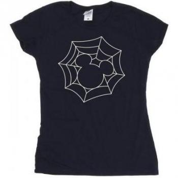 Disney Damen T-Shirt mit Mickey Mouse Spinnennetz