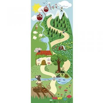 Sticker Mural Original Corbeau et Renard, 83x204cm, Décoration Enfantine