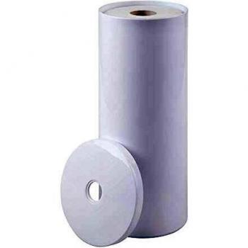 MDesign Stehendes Toilettenpapier-Organizer – Deckel – Bis zu 3 Rollen – Weiß