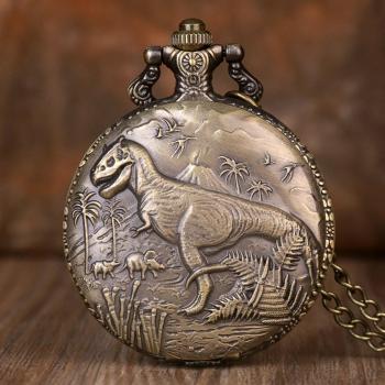 Forest Dinosaur Necklace Watch