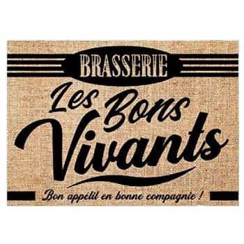 Set de table en toile de jute les bons vivants