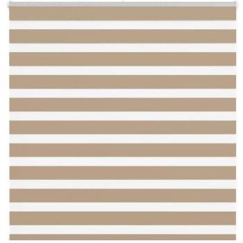 Verdunklungsrollo VidaXL: Zebrarollo Sandbraun 150 × 100 cm