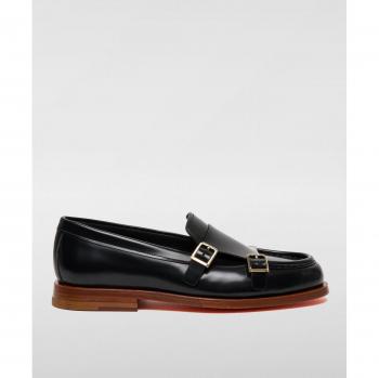 Monk Strap in pelle nera Santoni, taglia 39