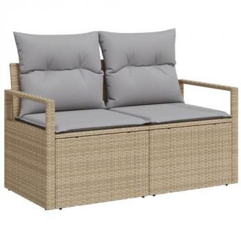 Poltrona da giardino beige 120x62x69 cm polirattan