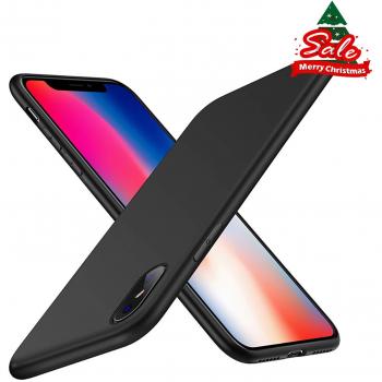 IPhone X Silikon‑TPU Cover Schwarz – Ultraleicht, Stoßfest, Fingerabdruckschutz