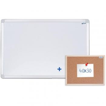Tabule AVELI 90x60 cm s magnetickým povrchem a korkem 40x30 cm
