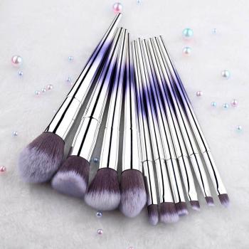 FLD Colorful 10-Piece Makeup Brush Collection