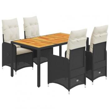 VidaXL Gartenlounge-Set 5-tlg. mit Kissen und Rattan