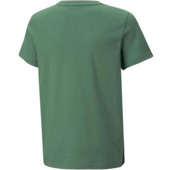 Camiseta Puma Essentials Colour Blocked Niño verde y negro