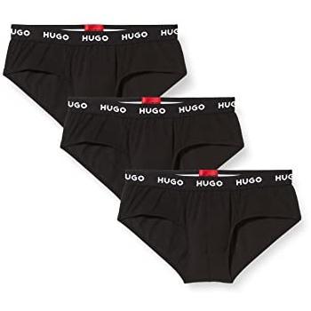 HUGO Herren Hüftslip 3er-Pack aus elastischer Baumwolle