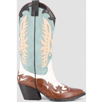 Botas camperas de mujer en sintético con diseño multicolor