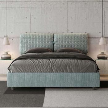 Cama 160x190 con 7 Canvas en Azul Claro – Modelo Aragón