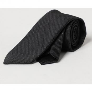 Cravatta nera in misto seta jacquard Emporio Armani Uomo Taglia OS