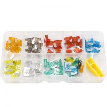 Low-Profile Mini Blade Fuse Kit (60Pcs, 5A to 30A)