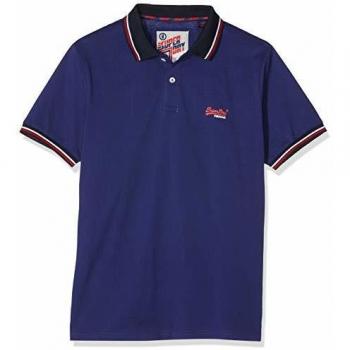 Polo Superdry Classic Lite Micro, Taille XXX-Large, Bleu