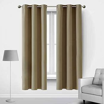 Deconovo Super Soft Thermal Insulated Blackout Curtains 42 x 72 Inch 2 Panels