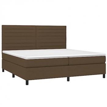 VidaXL Boxspringbett 200x200 cm Dunkelbraun mit Matratze