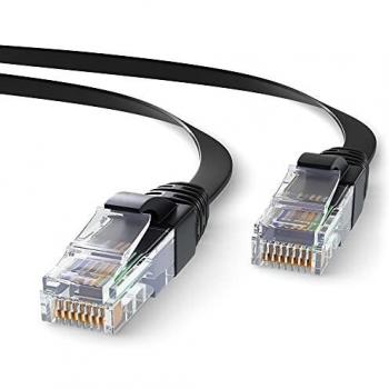 Fiche RJ45 Cat6 Gigabit LAN avec Câble Ethernet Plat 10m