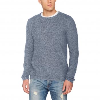 TOM TAILOR Herren Sweatshirt Basic Crew Neck, Blau, XX-Large