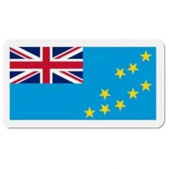 Resin Tuvalu Flag Magnets – 8 cm, 50 Pack, Colorful Mix