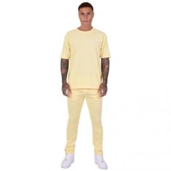 T‑shirt bicolore style maille en jaune S